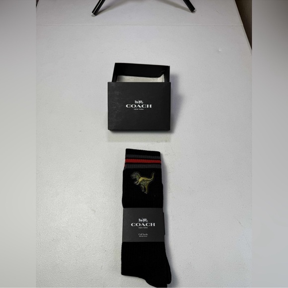 New COACH REXY SPORT RIB CALF
SOCKS:NWT BLACK - Picture 1 of 7